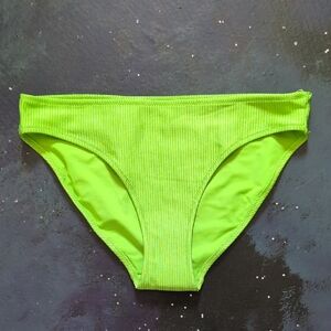 NWT Aerie Lime Green Ribbed Bikini Bottoms
